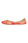 Buy_Imlee Jaipur_Pink Embroidered Silk Juttis _Online_at_Aza_Fashions