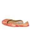 Shop_Imlee Jaipur_Pink Embroidered Silk Juttis _Online_at_Aza_Fashions