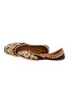Shop_Imlee Jaipur_Blue Embroidered Silk Juttis _Online_at_Aza_Fashions