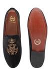 Shop_Domani_Black Handcrafted Velvet Loafers _at_Aza_Fashions