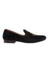 Buy_Domani_Black Handcrafted Velvet Loafers _Online_at_Aza_Fashions