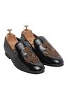 Buy_Domani_Black Handcrafted Embroidered Loafers _at_Aza_Fashions