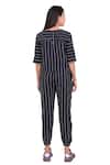 Shop_I am Trouble by KC_Blue Cotton Striped Top And Pant Set_at_Aza_Fashions