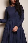 Buy_Dot_Blue Cotton Round Anarkali Kurta _Online_at_Aza_Fashions