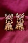 Ishhaara_Bead Drop Jhumka Earrings_Online_at_Aza_Fashions