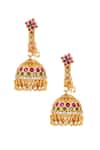 Ishhaara_Embellished Jhumka Earrings_Online_at_Aza_Fashions