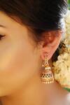 Shop_Ishhaara_Embellished Jhumka Earrings_Online_at_Aza_Fashions