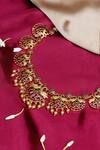 Shop_Ishhaara_Gold Plated Stones, Beads And Designer Jewellery Set _Online_at_Aza_Fashions