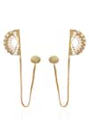 Buy_Itrana_Gold Plated Chains Hand Knotted Earcuffs _at_Aza_Fashions