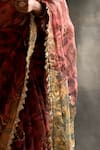 Shop_Itrh_Multi Color Hand Painted Silk Organza Saree_Online_at_Aza_Fashions