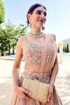 Shop_AMYRA_Gold Embellished Bella Sequin Box Clutch _at_Aza_Fashions