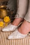 Urbansway_White Embroidered Ivy Mule Block Heels _at_Aza_Fashions