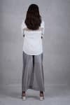 Shop_FEBo6_Grey Chanderi Plain Straight Trouser  _at_Aza_Fashions