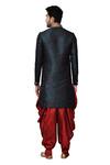 Shop_Arihant Rai Sinha_Blue Woven Art Silk Jacquard Floral Motif Kurta And Dhoti Pant Set_at_Aza_Fashions