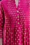 Shop_Missprint_Magenta Kurta: Chanderi;pant: Cotton Print And Pintuck & Pant Set For Women_Online_at_Aza_Fashions