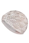 Hair Drama Co_Off White Rhinestone Embellished Turban _at_Aza_Fashions