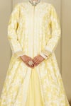 Sheetal Batra_Yellow Pure Habutai Dupatta Silk Organza Embroidered Dori Zahria Lehenga Set _at_Aza_Fashions