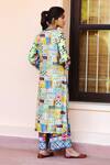 Shop_Sage Saga_Multi Color Chiffon, Silk Satin Blend Abstract Kusum Printed Kurta Palazzo Set_at_Aza_Fashions