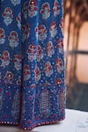 Buy_Payal Jain_Blue Satin Ajrakh Print Pant And Shirt Set  _Online_at_Aza_Fashions