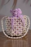 Shop_Eena_Purple Pearls Embellished Potli Bag _at_Aza_Fashions