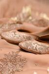 Coral Haze_Beige Embroidered Jane Juttis _Online_at_Aza_Fashions