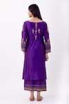 Shop_Priya Chaudhary_Purple Chanderi Silk Kurta Set For Kids_at_Aza_Fashions