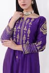 Shop_Priya Chaudhary_Purple Chanderi Silk Kurta Set_Online_at_Aza_Fashions