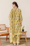 Shop_Gulabo Jaipur_Yellow Cotton Printed Floral Round Kurta Set _at_Aza_Fashions