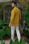 Shop_Runit Gupta_Yellow Pure Cotton Plain Kurta Pant Set For Kids For Kids_at_Aza_Fashions