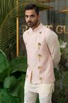 Runit Gupta_Ivory Pure Cotton Plain Kota Checkered Kurta Pant Set  _Online_at_Aza_Fashions