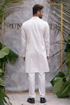 Shop_Runit Gupta_Ivory Pure Cotton Quilted Kurta Set_at_Aza_Fashions