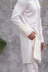 Runit Gupta_Ivory Pure Cotton Quilted Kurta Set_at_Aza_Fashions