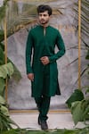 Buy_Runit Gupta_Green Pure Cotton Quilted Kurta Set _at_Aza_Fashions