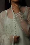 Buy_Jasmine Bains_Green Kurta Silk Organza Pant Crepe Dupatta Organza Inner Cupro And Set _Online_at_Aza_Fashions