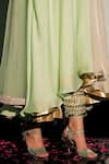 Shop_Jubinav Chadha_Beige Satin Georgette Embroidery Beads Wide V Neck Asymmetric Kurta Set _Online_at_Aza_Fashions