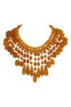 Buy_Anayah Jewellery_Yellow Semi-precious Stone Layered Ombre Necklace_at_Aza_Fashions