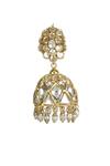 Just Jewellery_White Diamonds, Stones Pachi Jadtar Jhumkas _Online_at_Aza_Fashions