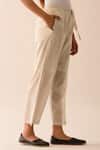 JAYATI GOENKA White Handwoven Cotton Stripe Pant Online at Aza Fashions JAYATI GOENKA_White Handwoven Cotton Stripe Pant _Online_at_Aza_Fashions