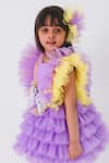 Buy_Miakki_Purple Satin Embroidered Sequins Work Ruffle Dress _Online_at_Aza_Fashions