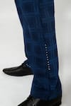 Buy JAYATI GOENKA Blue Cotton Checkered Trousers Online at Aza Fashions Buy_JAYATI GOENKA_Blue Cotton Checkered Trousers _Online_at_Aza_Fashions
