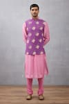 Buy_Torani_Purple Bundi Viscose Crepe, Kurta Handwoven Jamuni Gurnoor Printed And Set _at_Aza_Fashions