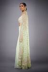 Shop_RI.Ritu Kumar_Green Silk Embroidered Cape And Pant Set_Online_at_Aza_Fashions