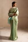 Priyanka Raajiv_Blue Silk Chanderi Woven Thread Saree_Online_at_Aza_Fashions