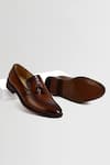 Luxoro Formello_Brown Hand Painted Tassel Loafers  _Online_at_Aza_Fashions