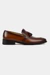 Buy_Luxoro Formello_Brown Hand Painted Tassel Loafers  _Online_at_Aza_Fashions