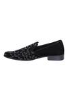 Buy_Veruschka by Payal Kothari_Black Velvet Embroidered Loafers _Online_at_Aza_Fashions