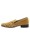 Buy_Veruschka by Payal Kothari_Beige Velvet Zardozi Embroidered Loafers_Online_at_Aza_Fashions