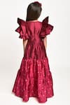 Shop_Jelly Jones_Maroon Silk Embroidered Tiered Gown _at_Aza_Fashions