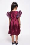Shop_Jelly Jones_Purple Ruffle Silk Blend Dress For Girls_at_Aza_Fashions
