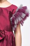 Buy_Jelly Jones_Purple Ruffle Silk Blend Dress For Girls_Online_at_Aza_Fashions